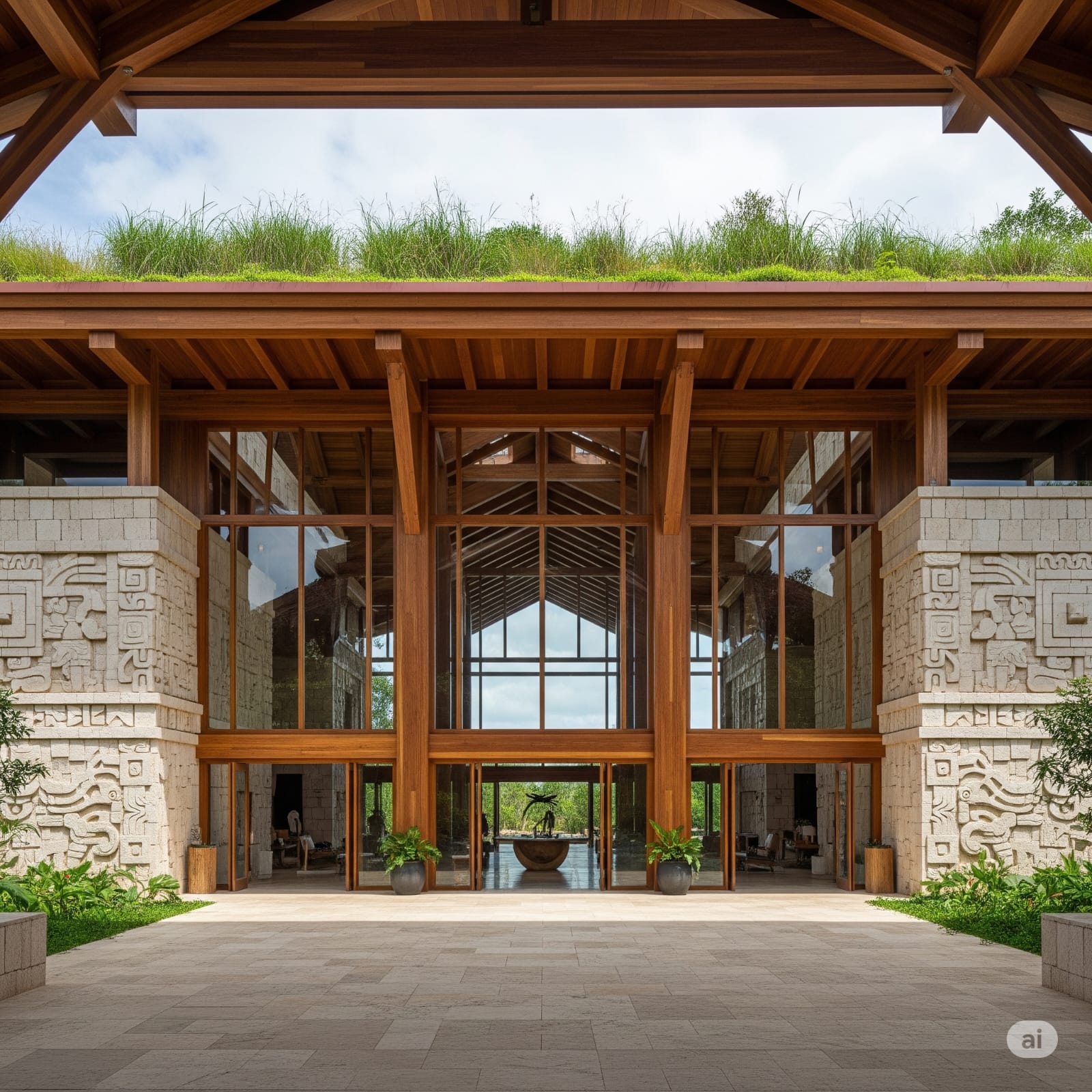 Área de recepción en Balam Barabata